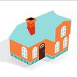 4.jpg HOUSE HOME CHILD CHILDREN'S PRESCHOOL TOY 3D MODEL KIDS TOWN KID TOY Cartoon Building 4
