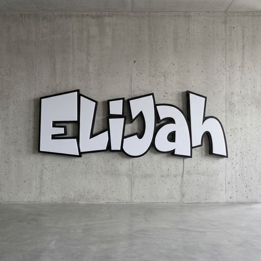 Elijah NameLed - 3D LED Name Sign - Custom Lightbox