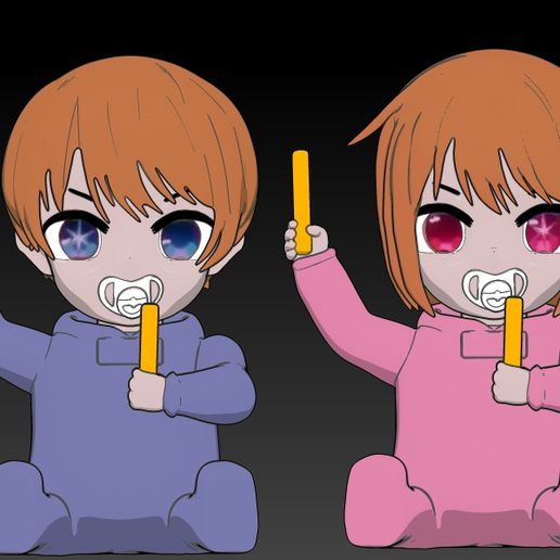 👶 Oshi No Ko baby Aqua and ruby・ STL File for ・Cults