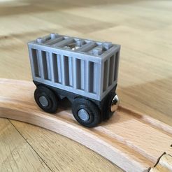 IMG_6683.jpg Free STL file Wagon and container for wooden train・3D printable design to download
