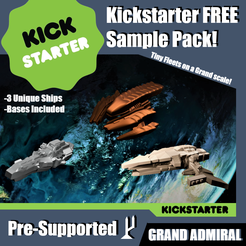 ks-sample-cover.png Archivo STL gratuito Pack de muestras de naves SCI-FI - ¡Kickstarter lanza muestras! - Con soporte・Design para impresora 3D para descargar, leggey