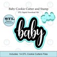 Etsy-Listing-Template-STL.png Baby Cookie Cutter with Stamp Cookie Cutter | STL File