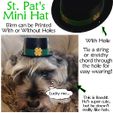 St-Patricks-Day-Hat-Mini.jpg Saint Pat's Hat - St Patrick Day Holiday Hats in Adult, Kid and Mini Leprechaun Sizes