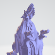 Odin3.png Odin Sitting With Wolves And Crows 3D print model