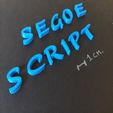 IMG_7196.jpg SEGOE SCRIPT font uppercase 3D letters STL file