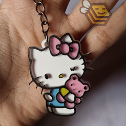 1.png Hello Kitty keychain with teddy bear