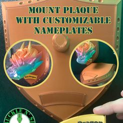 Mount-Plaque-Personal.jpg Файл STL Мемориальная доска с настраиваемой табличкой - только для личного пользования・Модель 3D-принтера для скачивания
