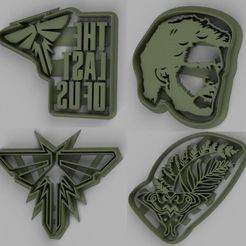 los-4.jpg STL file Cookie cutter THE LAST OF US X4・3D print object to download