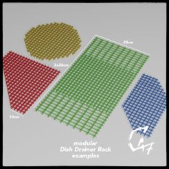 Drainer_2.jpg Free STL file Modular Dish Drainer Rack・Template to download and 3D print