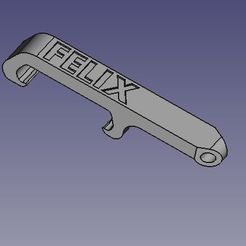 felix.jpg Archivo STL Abridor de botellas de bolsillo Felix・Modelo de impresora 3D para descargar