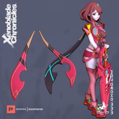 10.jpg Free 3D file Pyra Xenoblade Wing Cosplay・3D printing design to download