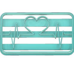 EMS Heart Cookie Cutter 2.jpg PARAMEDIC COOKIE CUTTER, EMS COOKIE CUTTER, HEART COOKIE CUTTER, MEDICAL HEART COOKIE CUTTER