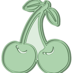 Cerezas_e.png Archivo STL Cerezas cookie cutter・Diseño para descargar y imprimir en 3D