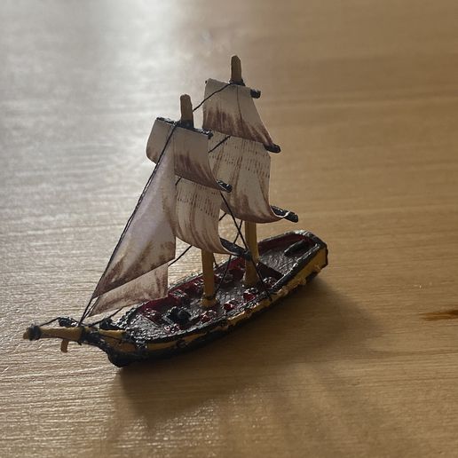 💣 Bomb ketch - Bomb galiote - FDM - Black Seas - 1/700・ OBJ File for 3D ...