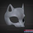 Persona_5_Panther_Mask_3d_print_model_09.jpg Persona 5 Panther Mask - Anime Cosplay Mask - Halloween Costume