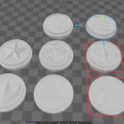 All.jpg Fichier STL Power Rangers Tommy Oliver Coins for Master Morpher・Design à télécharger et à imprimer en 3D