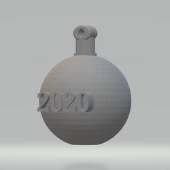 Untitled.png Free 3D file FHW: Simply 2020 Christmas Ornament・3D print object to download