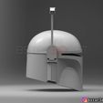 boba.12.jpg Boba Fett Helmet - Mandalorian Death watch Hemet 3D print model