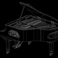 True-black-2.png 3D-Datei Voll funktionsfähiges Grand Piano・3D-druckbare Vorlage zum herunterladen