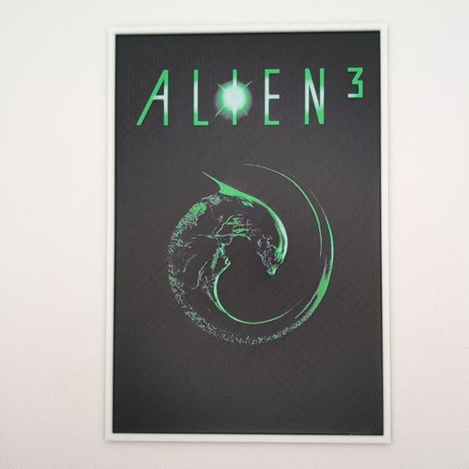👽 Alien 3 (1992) - Movie Poster・Free STL File for 3D printing・Cults