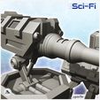 6.jpg Set of three futuristic turrets with energy cannons (1) - Future Sci-Fi SF Post apocalyptic Tabletop Scifi Wargaming Planetary exploration RPG Terrain