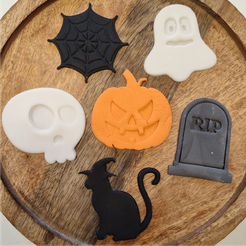 All.png Fichier STL Jeu de moules à biscuits pour Halloween・Modèle à télécharger et à imprimer en 3D
