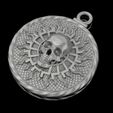 2.jpg Skull sun pendant Jewelry medallion 3D print model