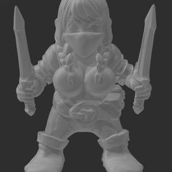 gnomebandit01.jpg Free STL file Female gnome bandit - WoW・3D printing template to download, skyrimmarek