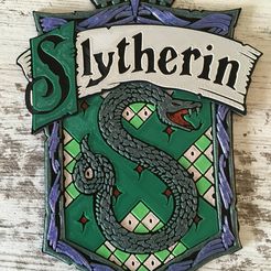 IMG_0207.jpg STL file Slytherin House Crest・Model to download and 3D print