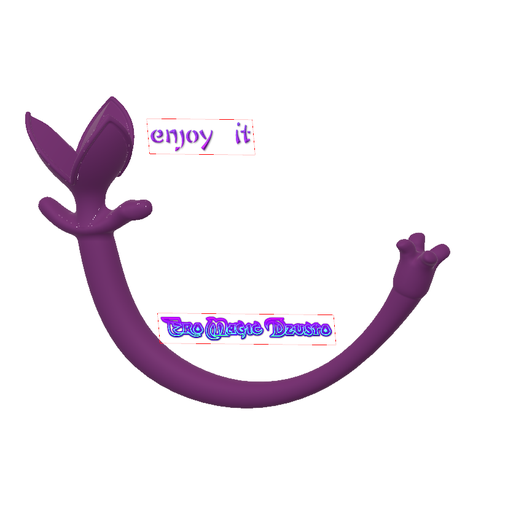 female male anal tail plug Folding Tulip Anus Expander butt silicone or flex v08-tail 3d print cnc - 3D model önizlemesi