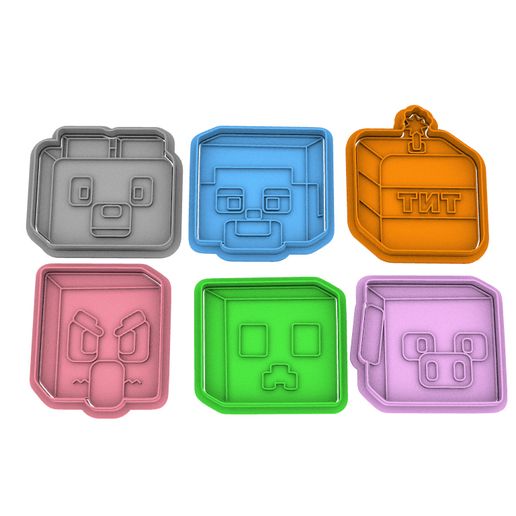 🍪 Minecraft cookie cutter・ STL File for 3D printing・Cults