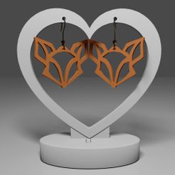 r1.jpg Archivo STL Pendientes de mandala 49 - Lindo zorro simple・Modelo de impresión 3D para descargar
