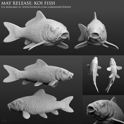 MAY RELEASE: KOI FISH STL AVAILABLE AT: WWW.PATREON.COM/LABRADORITEWOLF Рыбки кои