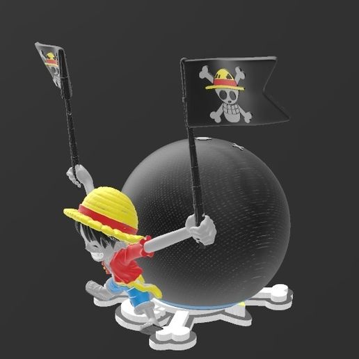 🐒 Suporte Alexa Echo Dot 4a e 5a Geração Monkey Luffy One Piece・ STL ...