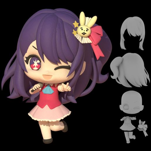 Ai (Oshi no Ko) Chibi Figure - 3D model önizlemesi
