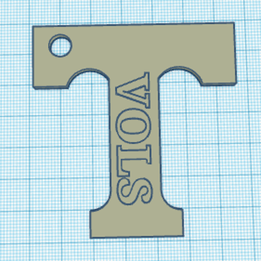 Tennessee VOLS Keychain 3D model