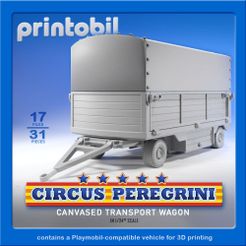 printobil_Circus-TransportWagon.jpg PRINTOBIL - CIRCUS PEREGRINI CANVASED TRANSPORT WAGON - PLAYMOBIL COMPATIBLE DESIGNS FOR CUSTOMIZERS