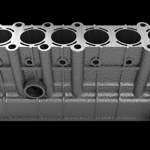 🌆 inline 6 generic engine block・ 3D File for 3D printing・Cults