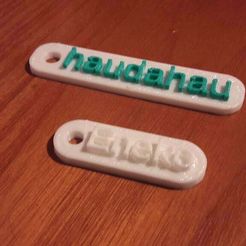 20170221_215226.jpg Free STL file Customizable Simple Keychain・3D print model to download