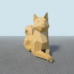 04.jpg Fichier STL Shiba, Doge low poly・Modèle pour impression 3D à télécharger, vitascky