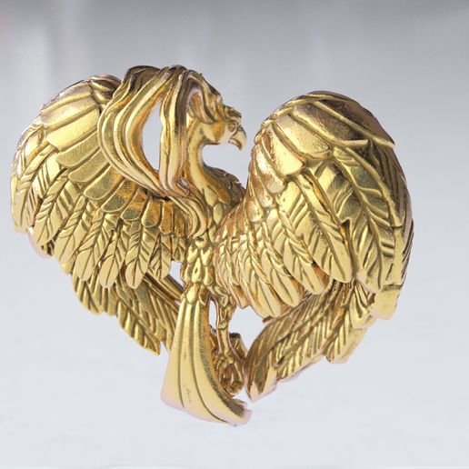 🦅 Phoenix Heart Pendant・ STL File for 3D printing・Cults