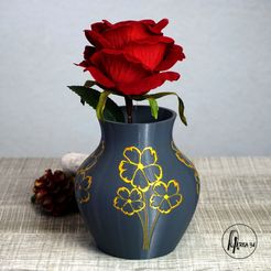 jarron-de-flores-instagram-cuadrada.jpg STL-Datei Vase with golden flowers single and MMU kostenlos・3D-druckbare Vorlage zum herunterladen, Area3d