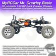MRCC_MrCrawley_Basic_01.jpg MyRCCar Mr. Crawley Basic. 1/10 RC Rock Crawler Chassis with Customizable Wheelbase from 253 to 313mm