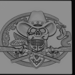 Cowboy.png Файл STL Decorative Cowboy skull STL for 3D printing 3D print model・Идея 3D-печати для скачивания
