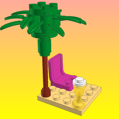 New-Model-01.png OBJ file NotLego Lego Palm Model 1208・3D printing idea to download