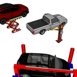 2.png VEHICLE REPAIR GARAGE CAR MOTORCYCLE LIFT OIL MAINTENANCE MECHANIC 3D