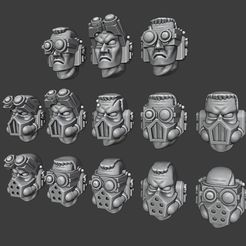 Scout heads cults3d.jpg STL file Scout Heads・3D printer model to download