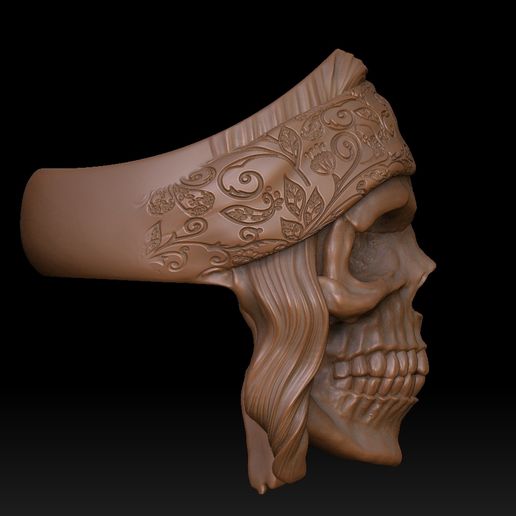 Skull-ring-bandana-biker-gangster-jewelry-goth-gothic-fashion-alternative-emo-hair-hippy-3.jpg Bandana Anillo Calavera