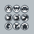 Captura-de-pantalla-2022-10-10-235815.png 3D file KANTO INITIAL KEYCHAINS・3D printing design to download