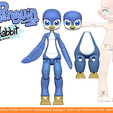 p2.png [KABBIT BJD] Penguin Kabbit Ball Jointed Doll - (For FDM and SLA Printing)